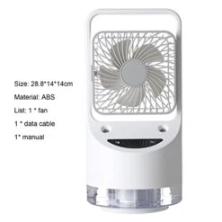 Smalibal Cooling Fan Adjustable 3 Speeds Moisturizing Portable Temperature Display Desk Cooler Fan For Office 6 Smalibal Cooling Fan Adjustable 3 Speeds Moisturizing Portable Temperature Display Desk Cooler Fan For Office -Solo Stoves Shop 410UsB63zBL