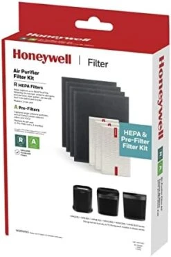 Honeywell HEPA Air Purifier Filter Kit – Includes 3 HEPA R Replacement Filters And 4 A Carbon Pre-Cut Pre-Filters – Airborne Allergen Air Filter Targets Wildfire/Smoke, Pollen, Pet Dander, And Dust -Solo Stoves Shop 410zzlI6w5L. AC