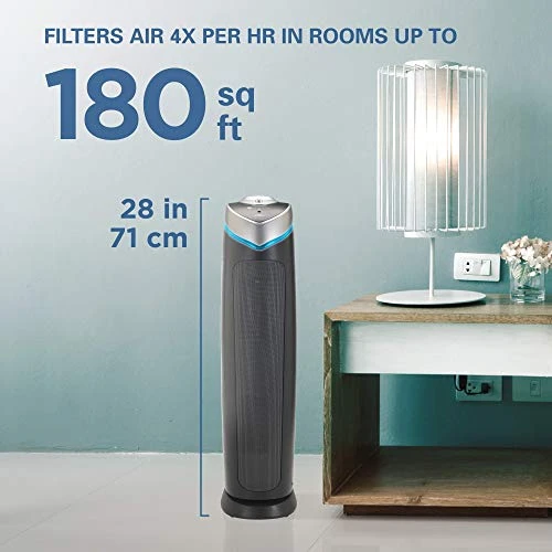 Germ Guardian Air Purifier With HEPA 13 Filter, Removes 99.97% Of Pollutants, Covers Up To 915 Sq. Foot Room In 1 Hr, UV-C Light Helps Reduce Germs, Zero Ozone Verified, 28", 2-Pack, Gray, AC50002PK 2 Germ Guardian Air Purifier With HEPA 13 Filter, Removes 99.97% Of Pollutants, Covers Up To 915 Sq. Foot Room In 1 Hr, UV-C Light Helps Reduce Germs, Zero Ozone Verified, 28", 2-Pack, Gray, AC50002PK - Image 2