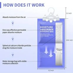 CLEVAST Moisture Absorbers Packets 10 Pack, Dehumidifier Bags For Closet, Hanging Humidity Absorber In Wardrobes, Bedrooms, Bathrooms(230g/pack) -Solo Stoves Shop 411aFrSMdLL