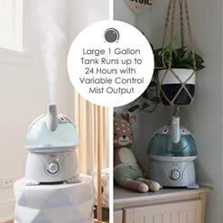 Crane Adorables Ultrasonic Humidifiers For Bedroom And Baby Nursery, 1 Gallon Cool Mist Air Humidifier For Large Room Or Kid's Room, Humidifier Filters Optional, Elephant -Solo Stoves Shop 411vUVf14jS