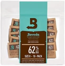 Boveda 62% RH Size 8-10 Pack Two-Way Humidity Control Packs - For Storing 1 Oz - Moisture Absorber For Small Storage Containers - Humidifier Packs - Hydration Packets W/Resealable Bag -Solo Stoves Shop 4127yMkikL. AC