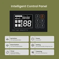 Waykar 155 Pints Commercial Dehumidifier With Drain Hose Industrial Dehumidifier With A 1.32 Gallons Water Tank In Large Space Up To 8000 Sq. Ft For Warehouse Basements Whole House Moisture Remove -Solo Stoves Shop 412A0wXN9bL