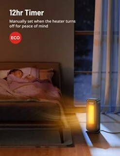 Space Heater, PARIS RHÔNE 1500W Electric Heater With 70° Oscillation 12H Timer 3 Modes, Thermostat Tip-Over Protection, 24H Auto-Off Quiet Ceramic Heater With Remote For Bedroom, Office & Indoor Use -Solo Stoves Shop 412peHafTRL 1