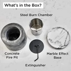 Roundfire Concrete Tabletop Fire Pit - Ethanol Fire Pit, Fire Bowl, Mini Personal Fireplace For Indoor & Garden - Bio Ethanol Fuel 7 Roundfire Concrete Tabletop Fire Pit - Ethanol Fire Pit, Fire Bowl, Mini Personal Fireplace For Indoor & Garden - Bio Ethanol Fuel -Solo Stoves Shop 412tGtGzBIL