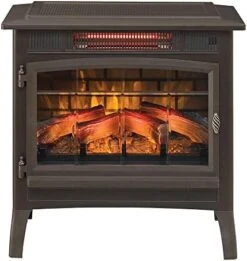 Duraflame Electric Infrared Quartz Fireplace Stove With 3D Flame Effect, Black -Solo Stoves Shop 414mHc1gWVL. AC