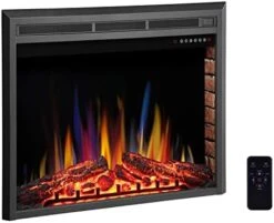 R.W.FLAME 39" Electric Fireplace Insert,Freestanding & Recessed Electric Stove Heater,Touch Screen,Remote Control,750W-1500W With Timer & Colorful Flame Option -Solo Stoves Shop 4151r13XKRL. AC