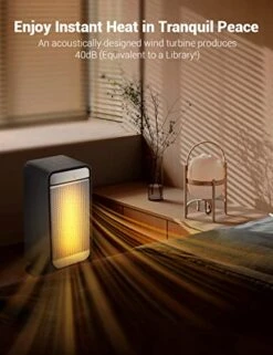 Space Heater, 1500W Fast Heating Ceramic Electric Heater With Thermostat, 5 Modes, 24h Timer, LED Display With Touch Control, Tip-over Protection, Ideal For Bedroom, Living Room & Garage Use -Solo Stoves Shop 4157Ke3Rk6L