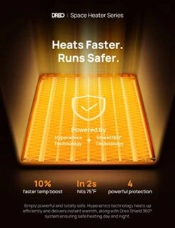 Dreo Space Heater, 2022 Upgraded For Bathroom And Indoor, Portable 1500W Ceramic Electric Heater, 40-95°F Digital Thermostat, 70°Oscillating, 5 Modes, Remote, 12h Timer, With ALCI Safety Plug -Solo Stoves Shop 416cfy1dCwL