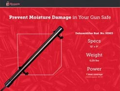 Hornady Gun Safe Dehumidifier Rod 12 Inch, Black, 95903 - Maintenance-Free Plug-In Electric Dehumidifier Eliminates Moisture For Gun Safes & Cabinets To Help Prevent Rust & Corrosion In Your Gun Vault -Solo Stoves Shop 416p733Ps4L