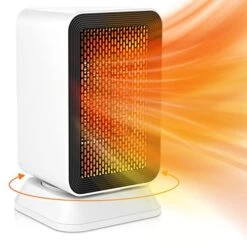 Portable Electric Space Heater,Small Ceramic Heater Fan,1000W Energy-saving Quiet Fan Heater With Overheat & Tip Over Protection/3s Fast Heating Cooling Dual-use/Timer/35°Oscillation For Office/Home