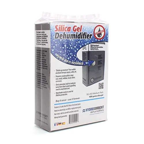 HYDROSORBENT® Gun Safe Dehumidifier Rechargeable Silica Gel 450 Gram Carton. Moisture Absorber. Reusable Desiccant Dehumidifier For Gun Safe – Made In USA Silica Gel Desiccant. 1 Unit - SG450 3 HYDROSORBENT® Gun Safe Dehumidifier Rechargeable Silica Gel 450 Gram Carton. Moisture Absorber. Reusable Desiccant Dehumidifier For Gun Safe – Made In USA Silica Gel Desiccant. 1 Unit - SG450 - Image 3