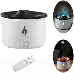 Upgraded Ultrasonic Essential Oil Diffuser 2 Color Volcano & Flame Light 2 Scents Oil Air Humidifier Timer Auto Shut-Off Aroma Diffuser For TikTok Bedroom Spa Yoga Office Gift Ideal For Women -Solo Stoves Shop 418Et9gF FL. AC