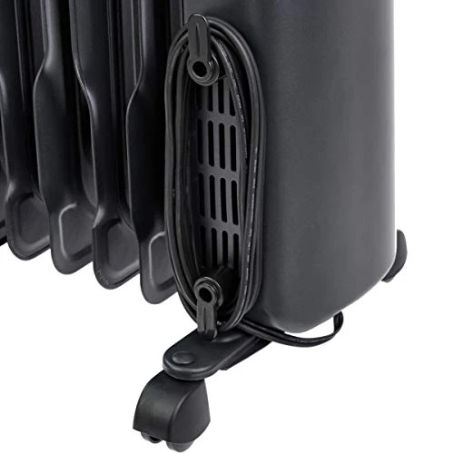 Amazon Basics Portable Radiator Heater With 7 Wavy Fins, Manual Control, Black, 1500W, 13.1 X 26.3 X 9.8 In 5 Amazon Basics Portable Radiator Heater With 7 Wavy Fins, Manual Control, Black, 1500W, 13.1 X 26.3 X 9.8 In - Image 5