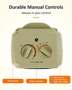 Space Heaters For Indoor Use,1500W Electric Space Heater For Office, Ceramic Space Heater With Thermostat, Tip-Over And Overheat Protection, 1s Fast Heat,1500W/750W/Fan -Solo Stoves Shop 41AE99lVoDL