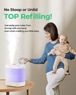 Homvana Humidifiers For Bedroom, 5L Top Fill Cool Mist Vaporizer For Plants Baby Kids For Home (Never Leaking Design), Quiet (23dB) Humidifier For Large Room, 40H Runtime, Auto, Essential Oil Diffuser 9 Homvana Humidifiers For Bedroom, 5L Top Fill Cool Mist Vaporizer For Plants Baby Kids For Home (Never Leaking Design), Quiet (23dB) Humidifier For Large Room, 40H Runtime, Auto, Essential Oil Diffuser -Solo Stoves Shop 41Ah4ctatXL