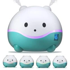 LittleHippo WISPI Humidifier, Diffuser And Night Light For Children/Kids With Auto Humidity Control, Essential Oil Tray, Auto Shut Off And 7 LED Color Changing Lights