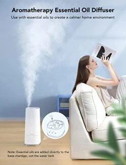 Govee 4L Smart Humidifiers For Bedroom With Hygrometer Thermometer, WiFi Voice & Remote Control, Top Fill Cool Mist Humidifiers For Baby And Plants, Essential Oils Diffuser, Lasts Up To 36 Hours -Solo Stoves Shop 41BsDB3DsXL