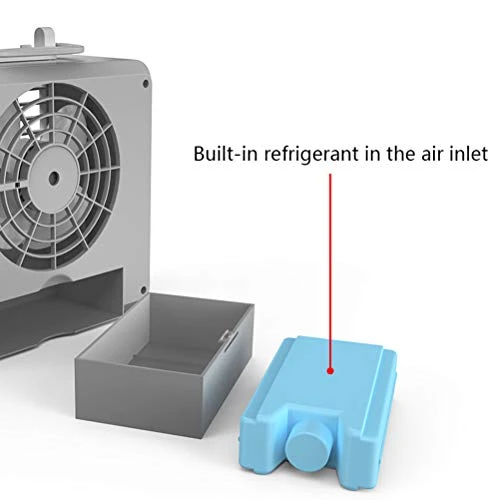 GVFTG USB Mini Air Cooler Portable Ice Crystal Air Conditioning Fan With Mobile Phone Stand Design 4 GVFTG USB Mini Air Cooler Portable Ice Crystal Air Conditioning Fan With Mobile Phone Stand Design - Image 4