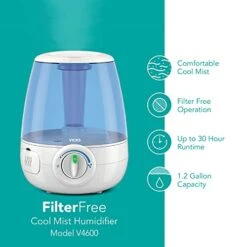 Vicks® Vicks Filter-Free Ultrasonic Cool Mist Humidifier, Medium Room, 1.2 Gallon Tank-Humidifier For Baby And Kids Rooms, Bedrooms And More -Solo Stoves Shop 41CJtzHPucL
