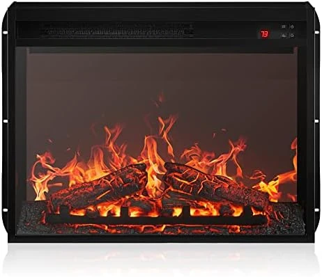 BELLEZE 18" Electric Fireplace Insert, Recessed Fireplace Heater With Remote Control, Indoor Fireplace Heater With Adjustable Brightness, Timer, Automatic Temperature Control, Black 5 BELLEZE 18" Electric Fireplace Insert, Recessed Fireplace Heater With Remote Control, Indoor Fireplace Heater With Adjustable Brightness, Timer, Automatic Temperature Control, Black - Image 5