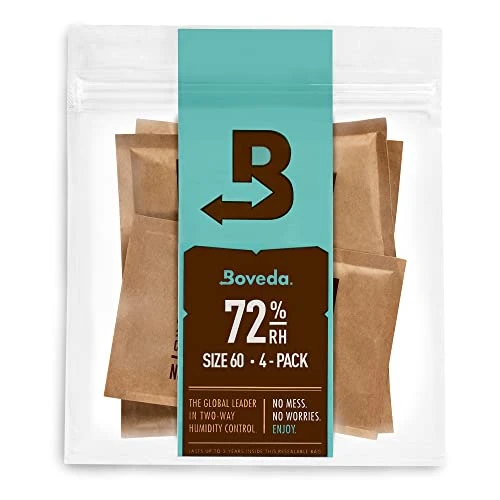 Boveda 72% Two-Way Humidity Control Packs For Wood Humidifier Boxes – Size 60 – 4 Pack – Moisture Absorbers – Humidifier Packs – Hydration Packets In Resealable Bag 1 Boveda 72% Two-Way Humidity Control Packs For Wood Humidifier Boxes – Size 60 – 4 Pack – Moisture Absorbers – Humidifier Packs – Hydration Packets In Resealable Bag