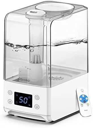 Rbioko® Humidifiers For Large Room Bedroom (6.5L), Cool Mist Ultrasonic Vaporizer For Home Whole House Babies, Customized Humidity, Night Light, Whisper-Quiet (White) 6 Rbioko® Humidifiers For Large Room Bedroom (6.5L), Cool Mist Ultrasonic Vaporizer For Home Whole House Babies, Customized Humidity, Night Light, Whisper-Quiet (White) - Image 6