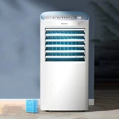 BeiLiHe Evaporative Cooler, Portable Air Conditioner With 120°Oscillation Swamp Cooler, 4 Wind Speeds, 2H Timer, 2 Ice Packs, 10L Large Water Tank & Scroll Casters, For Outdoor Indoor Use