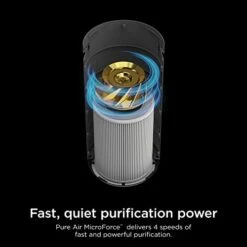 Shark AP1000 Clean Sense Air Purifier MAX, Allergies, HEPA Filter, 1100 Sq Ft, XL Room, Living Room, Whole Home, Captures 99.98% Of Particles, Pollutants, Dust, Smoke, Allergens & Smells, Grey -Solo Stoves Shop 41EoBTyIVkL