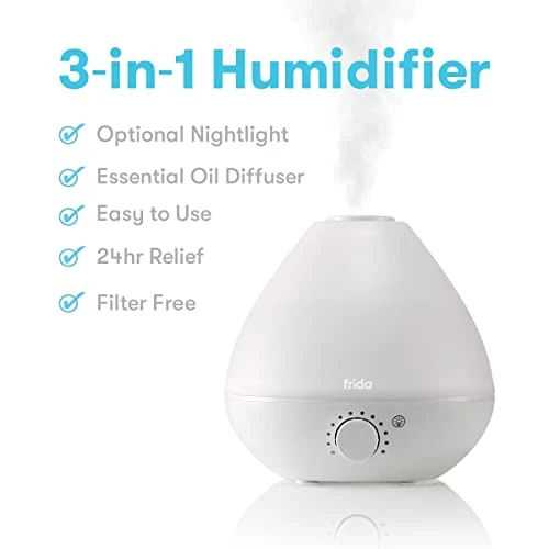 Frida Baby 3-in-1 Humidifier With Diffuser And Nightlight, White 2 Frida Baby 3-in-1 Humidifier With Diffuser And Nightlight, White - Image 2
