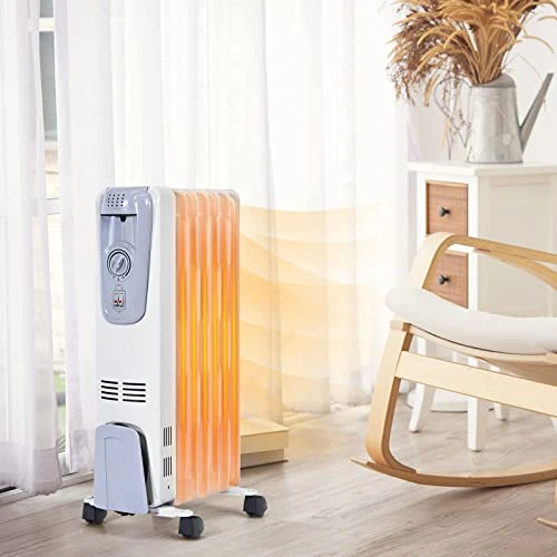 Tangkula Oil Filled Radiator Heater, 1500W Portable Space Heater Radiator With Adjustable Thermostat, 3 Heat Settings, Overheat & Tip-Over Protection, Electric Radiant Heater For Indoor Use 2 Tangkula Oil Filled Radiator Heater, 1500W Portable Space Heater Radiator With Adjustable Thermostat, 3 Heat Settings, Overheat & Tip-Over Protection, Electric Radiant Heater For Indoor Use - Image 2