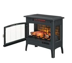 Duraflame Electric Infrared Quartz Fireplace Stove With 3D Flame Effect, Black -Solo Stoves Shop 41GX2u61FtL