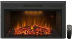 Valuxhome Electric Fireplace, 36 Inches Fireplace Insert With Overheating Protection, Fire Crackling Sound, Remote Control, 750/1500W, Black -Solo Stoves Shop 41GZSijDhPL. AC