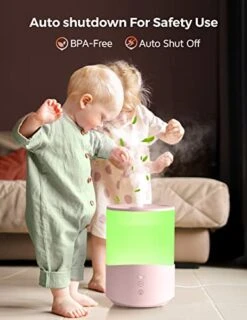 Cool Mist Humidifier, 2-in-1 Essential Oil Diffuser For Baby Kids Nursery, 2.5L Top Fill Humidifier With 7-color Night Lights For Bedroom Office, Humidifier With Adjustable Mist Mode, Auto Shut Off 9 Cool Mist Humidifier, 2-in-1 Essential Oil Diffuser For Baby Kids Nursery, 2.5L Top Fill Humidifier With 7-color Night Lights For Bedroom Office, Humidifier With Adjustable Mist Mode, Auto Shut Off -Solo Stoves Shop 41H7myeDOxL