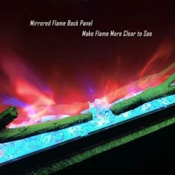 Cheerway 72 Inch Electric Fireplace With Bluetooth Speaker, Wall Mount Fireplace Heater With 5 Spot Light & 7 Flame Settings, Thermostat, Child Lock & Timer By Remote Control, USB And AUX Connection -Solo Stoves Shop 41HNvoaPvDL