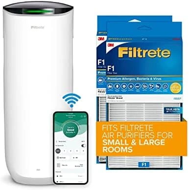 Filtrete F1 Room Air Purifier Filter, True HEPA Premium Allergen, Bacteria, & Virus, 12 In. X 6.75 In., 2-Pack, Works With Devices: FAP-C01BA-G1, FAP-T02WA-G1 And FAP-ST02N 6 Filtrete F1 Room Air Purifier Filter, True HEPA Premium Allergen, Bacteria, & Virus, 12 In. X 6.75 In., 2-Pack, Works With Devices: FAP-C01BA-G1, FAP-T02WA-G1 And FAP-ST02N - Image 6