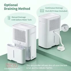 Waykar 50 Pints Dehumidifier For Home, 4500 Sq Ft Dehumidifiers For Basement With Drain Hose, Auto-Defrost And Dry Clothes Function, Intelligent Humidity Control 7 Waykar 50 Pints Dehumidifier For Home, 4500 Sq Ft Dehumidifiers For Basement With Drain Hose, Auto-Defrost And Dry Clothes Function, Intelligent Humidity Control -Solo Stoves Shop 41Jmey8dcBL
