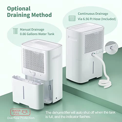 Waykar 50 Pints Dehumidifier For Home, 4500 Sq Ft Dehumidifiers For Basement With Drain Hose, Auto-Defrost And Dry Clothes Function, Intelligent Humidity Control 3 Waykar 50 Pints Dehumidifier For Home, 4500 Sq Ft Dehumidifiers For Basement With Drain Hose, Auto-Defrost And Dry Clothes Function, Intelligent Humidity Control - Image 3