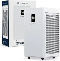 HATHASPACE Smart Air Purifiers For Home, Large Room - HSP001 - True HEPA Air Purifier & Filter For Allergens, Pets, Smoke, Removes 99.9% Of Dust, Pet Dander, Odors - 700 SqFt Coverage -Solo Stoves Shop 41KI3mtq9zL. AC