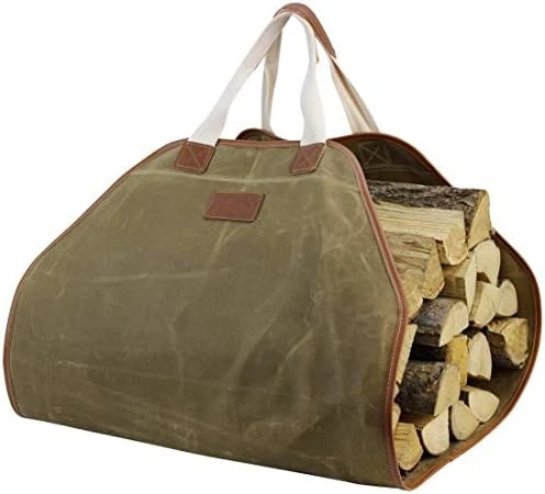 Canvas Log Carrier Bag,Waxed Durable Wood Tote,Fireplace Stove Accessories,Extra Large Firewood Holder With Handles For Camping Best Gifts 9 Canvas Log Carrier Bag,Waxed Durable Wood Tote,Fireplace Stove Accessories,Extra Large Firewood Holder With Handles For Camping Best Gifts - Image 9
