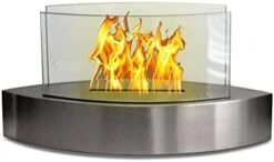 Anywhere Fireplace Lexington Tabletop Fireplace, Portable Ventless Liquid Bio-Ethanol Fireplace, Modern Elegant Tabletop Smokeless Fire Feature For Indoor Or Outdoor Use (Stainless Steel) -Solo Stoves Shop 41MZ2b1tXL. AC