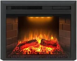 Valuxhome Electric Fireplace, 36 Inches Fireplace Insert With Overheating Protection, Fire Crackling Sound, Remote Control, 750/1500W, Black -Solo Stoves Shop 41MZi0KDijL. AC