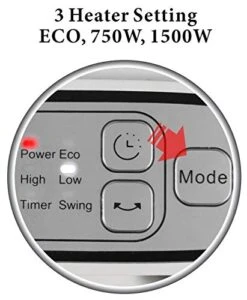 Optimus H-7245 Portable Oscillation Ceramic Heater With Thermostat & LED Portable Oscillation Ceramic Heater With Thermostat -Solo Stoves Shop 41MfFiNHb6L