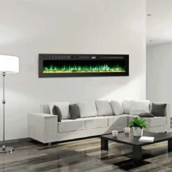 70 Inch Electric Fireplace Inserts, Wall Mounted Fireplace, Led Fireplace With Logs, Recessed Electric Fireplace With Remote Control, Linear Fireplace, 9 Multi Color Flames, 750/1500W 11 70 Inch Electric Fireplace Inserts, Wall Mounted Fireplace, Led Fireplace With Logs, Recessed Electric Fireplace With Remote Control, Linear Fireplace, 9 Multi Color Flames, 750/1500W -Solo Stoves Shop 41MpuRQd61L