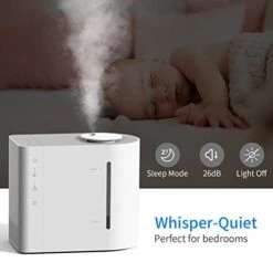 Cool Mist Humidifiers For Bedroom (4.3L), AIRROBO Quiet Top Fill Ultrasonic Humidifiers For Babies Nursery, Office, Indoor Plants -Lasts Up To 40 Hours, Filterless, 360° Rotation Nozzle, Auto Shut-Off -Solo Stoves Shop 41NLs56UAdL