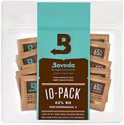 Boveda 62% RH Size 8-10 Pack Two-Way Humidity Control Packs - For Storing 1 Oz - Moisture Absorber For Small Storage Containers - Humidifier Packs - Hydration Packets W/Resealable Bag -Solo Stoves Shop 41NSShtBBWS. AC
