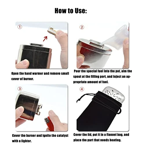 Mini Hand Warmer With Fuel Canister Portable Zinc Alloy Winter Hand Heater For Outdoor Travel Camping, Plplaaoo Hand Warmer, 3 Mini Hand Warmer With Fuel Canister Portable Zinc Alloy Winter Hand Heater For Outdoor Travel Camping, Plplaaoo Hand Warmer, - Image 3