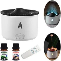 Upgraded Ultrasonic Essential Oil Diffuser 2 Color Volcano & Flame Light 2 Scents Oil Air Humidifier Timer Auto Shut-Off Aroma Diffuser For TikTok Bedroom Spa Yoga Office Gift Ideal For Women -Solo Stoves Shop 41Nd3g7jfsL. AC