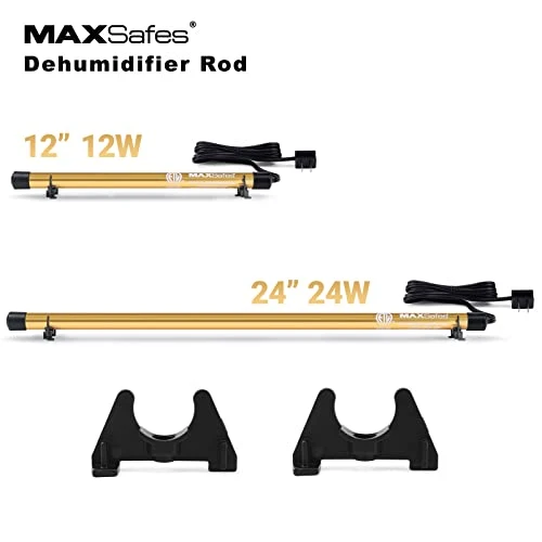 MAXSafes GoldenRod Gun Safe Dehumidifier Rod High Power - Much Warmer (up To 150°F) To Better Protect Your Valuables From Moisture And Corrosion, ETL Approved, 12in 2 MAXSafes GoldenRod Gun Safe Dehumidifier Rod High Power - Much Warmer (up To 150°F) To Better Protect Your Valuables From Moisture And Corrosion, ETL Approved, 12in - Image 2