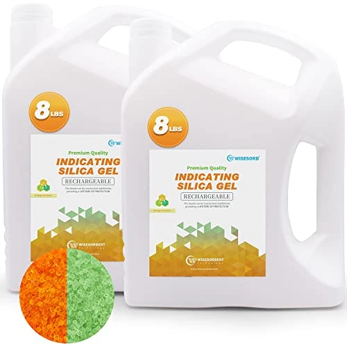 Wisesorb 16 LBS Indicating Silica Gel Beads (Orange To Green), Reusable Dessicant Dehumidifiers Desiccant Moisture Absorber, 2 Pack Of 8 LBS 9 Wisesorb 16 LBS Indicating Silica Gel Beads (Orange To Green), Reusable Dessicant Dehumidifiers Desiccant Moisture Absorber, 2 Pack Of 8 LBS - Image 9